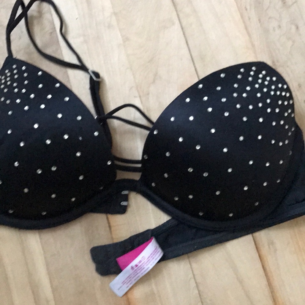 Pink Victoria's Secret rine stone bra 34c